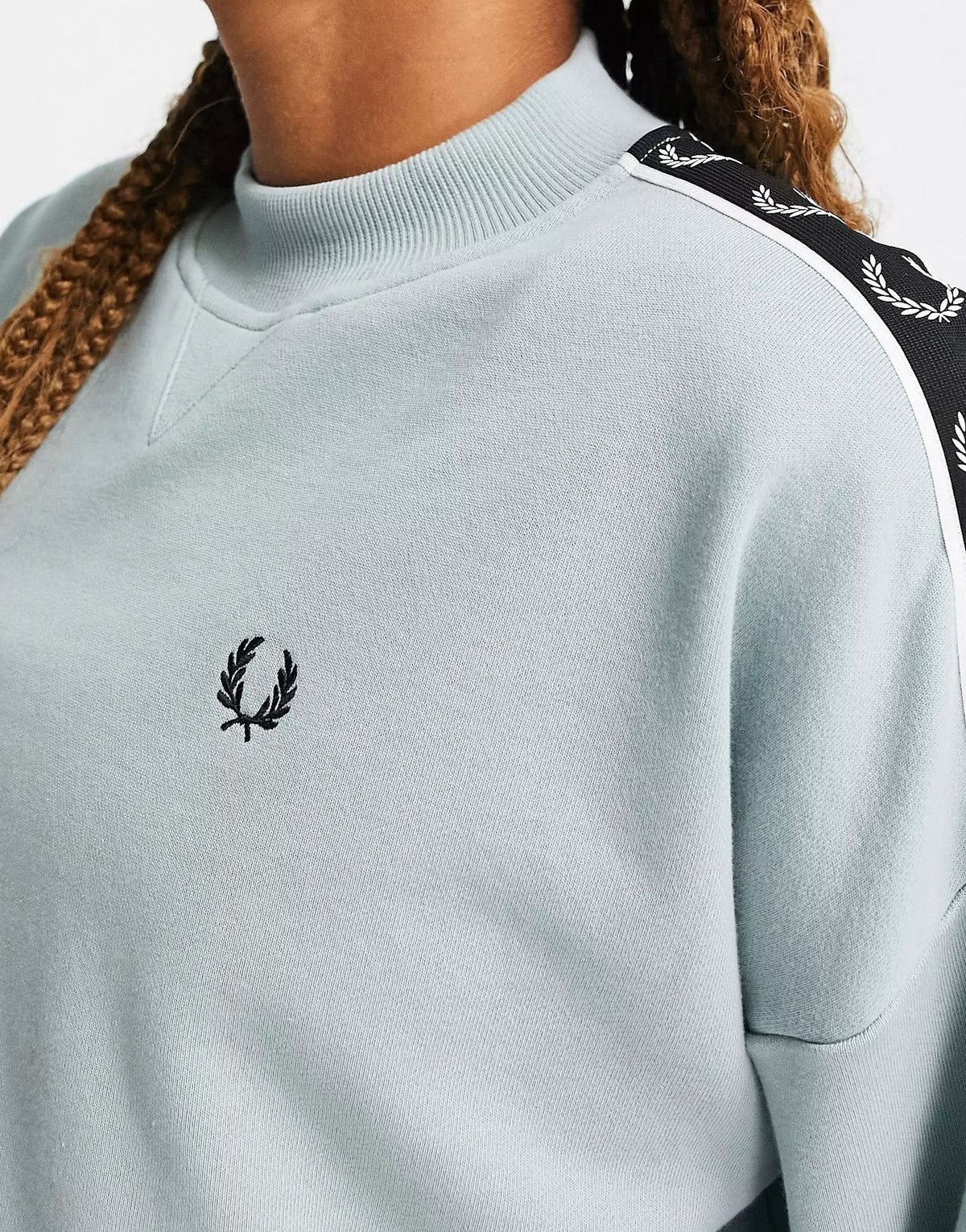 Fred Perry Womens Tapered Sweatshirt In Blue