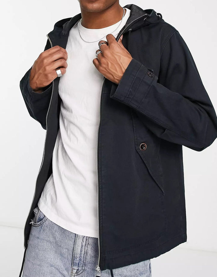 Pretty Green Mens Sigma Short Parka In Black