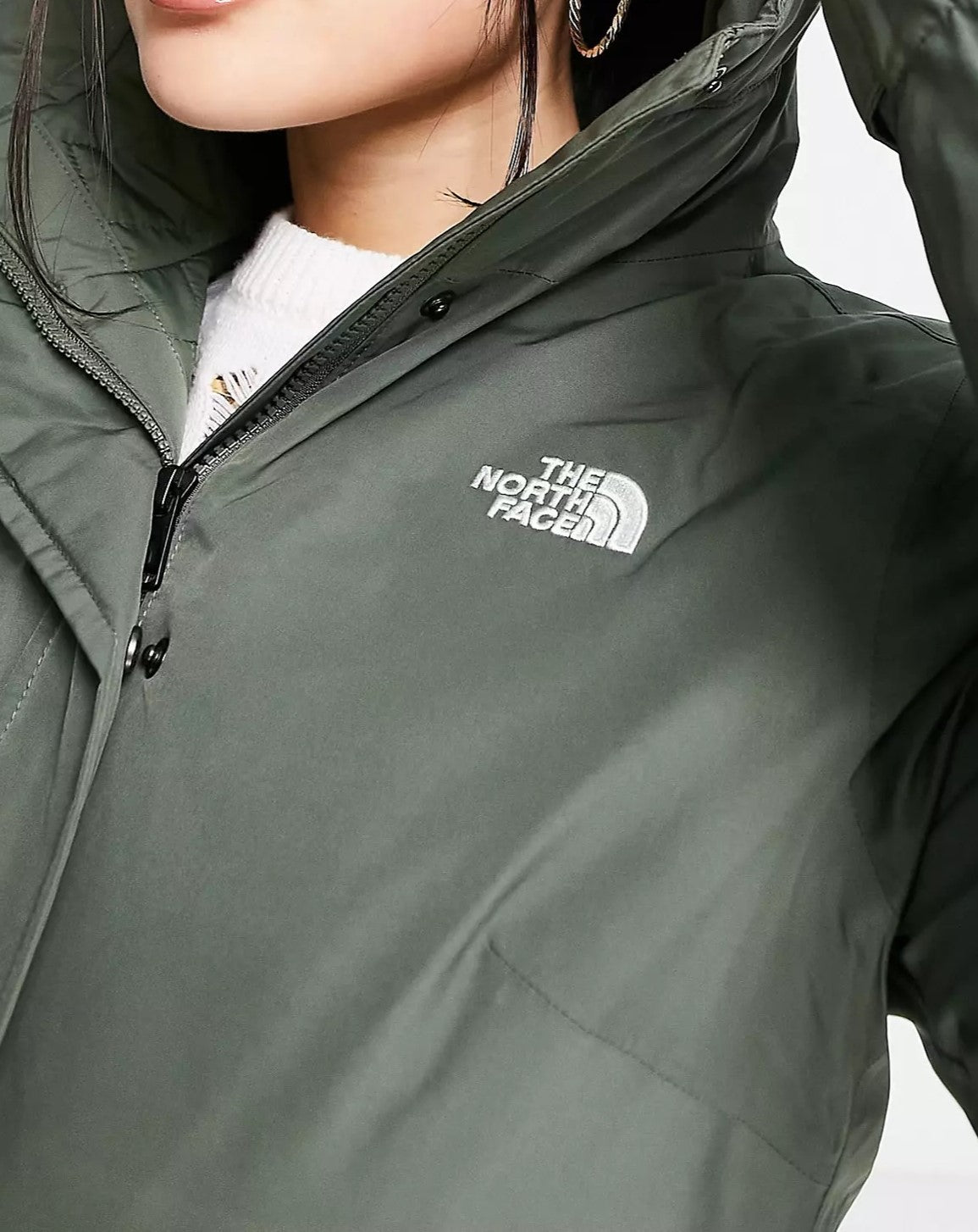 Womens green deals north face jacket