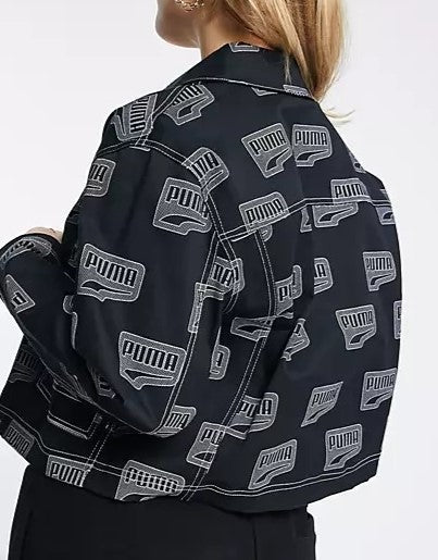 Puma Downtown Womens Monogram Jacket In Black