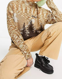Kickers Womens Spacedye Landscape Jumper In Multi