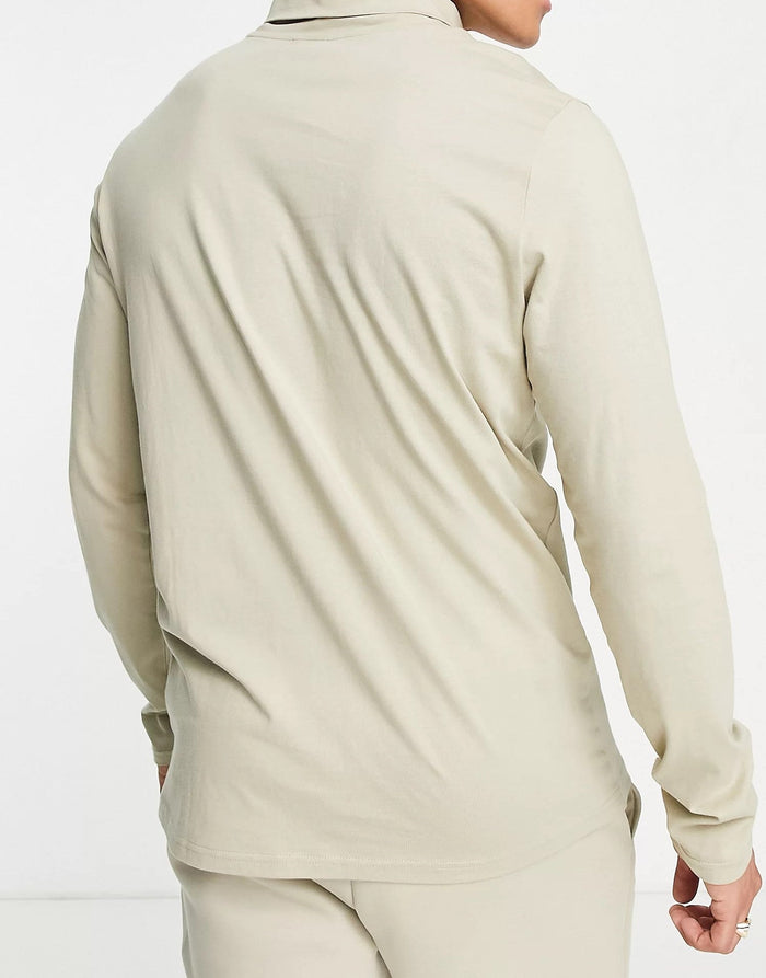 Puma Mens Roll Neck Long Sleeve Top In Sage Green