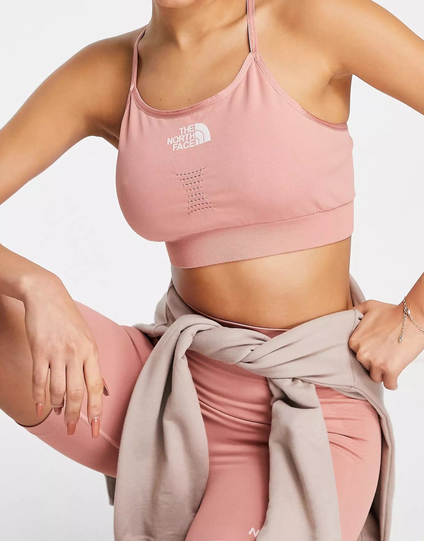 The North Face Womens Training Seamless Bra In Pink