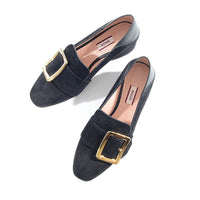 Bally Womens Slip on Heeled Loafers in Black