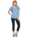 Lorna Jane Breeze Blue Synergy Lightweight Top in Blue