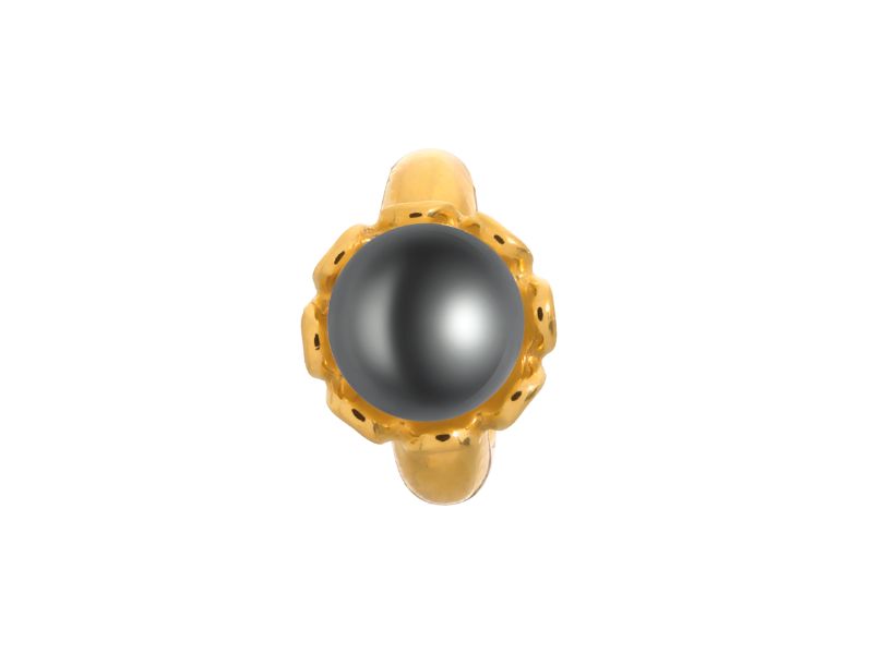 Endless Jewellery Grey Pearl Flower Gold Charm