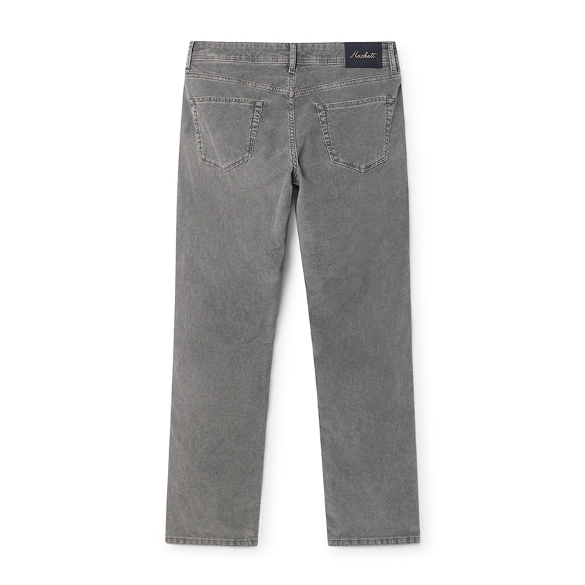 Men's Hackett Cord Trousers, 5 x Pocket in Carbon