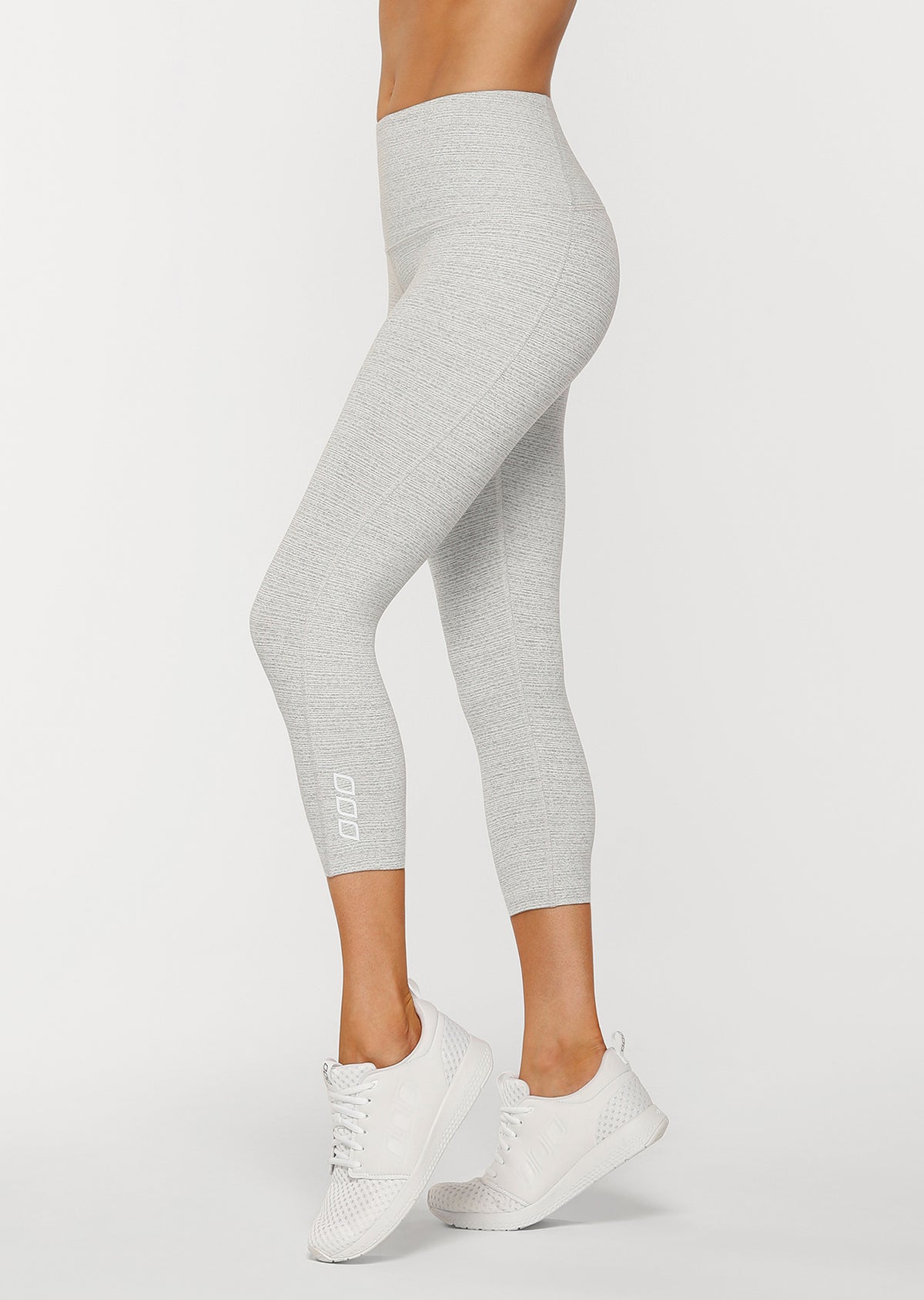 Lorna Jane Warrior Core 7/8 Tight in Pale Grey Marl