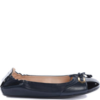 Bally Womens Ballet Flats in Blue Navy