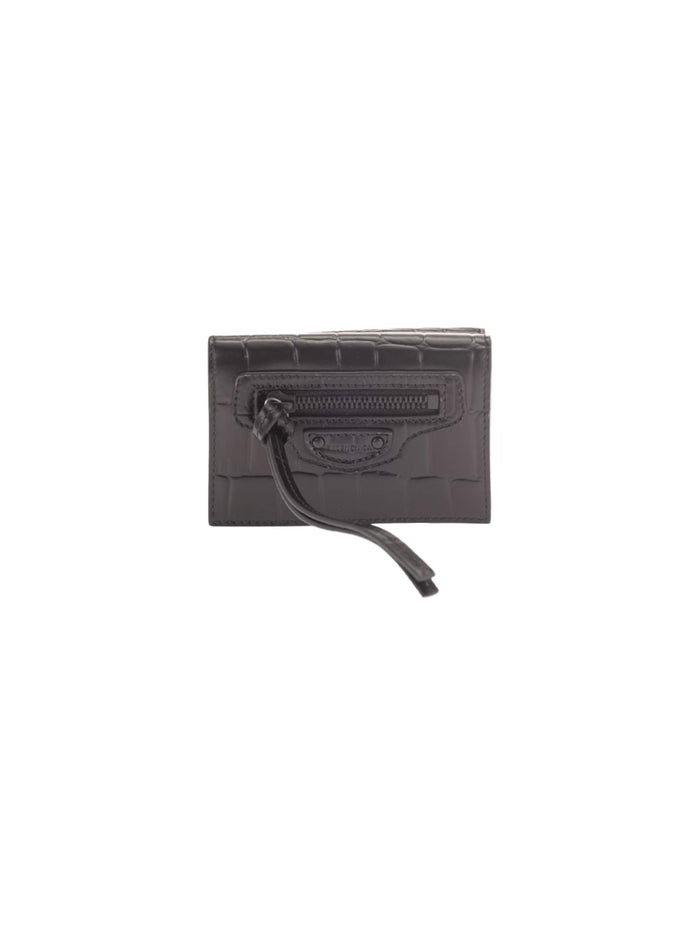 Balenciaga Womens Neo Classic Mini Wallet in Black