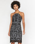 Womens Outline London Rochester Dress in Black/White