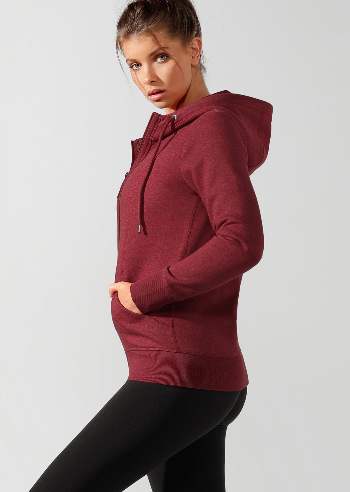 Lorna Jane LJ Active Hoodie in Cherry Marl