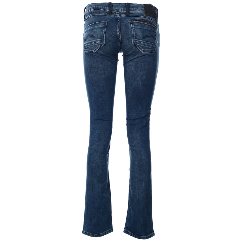 G Star Womens Attacc Straight Leg Jeans in Blue