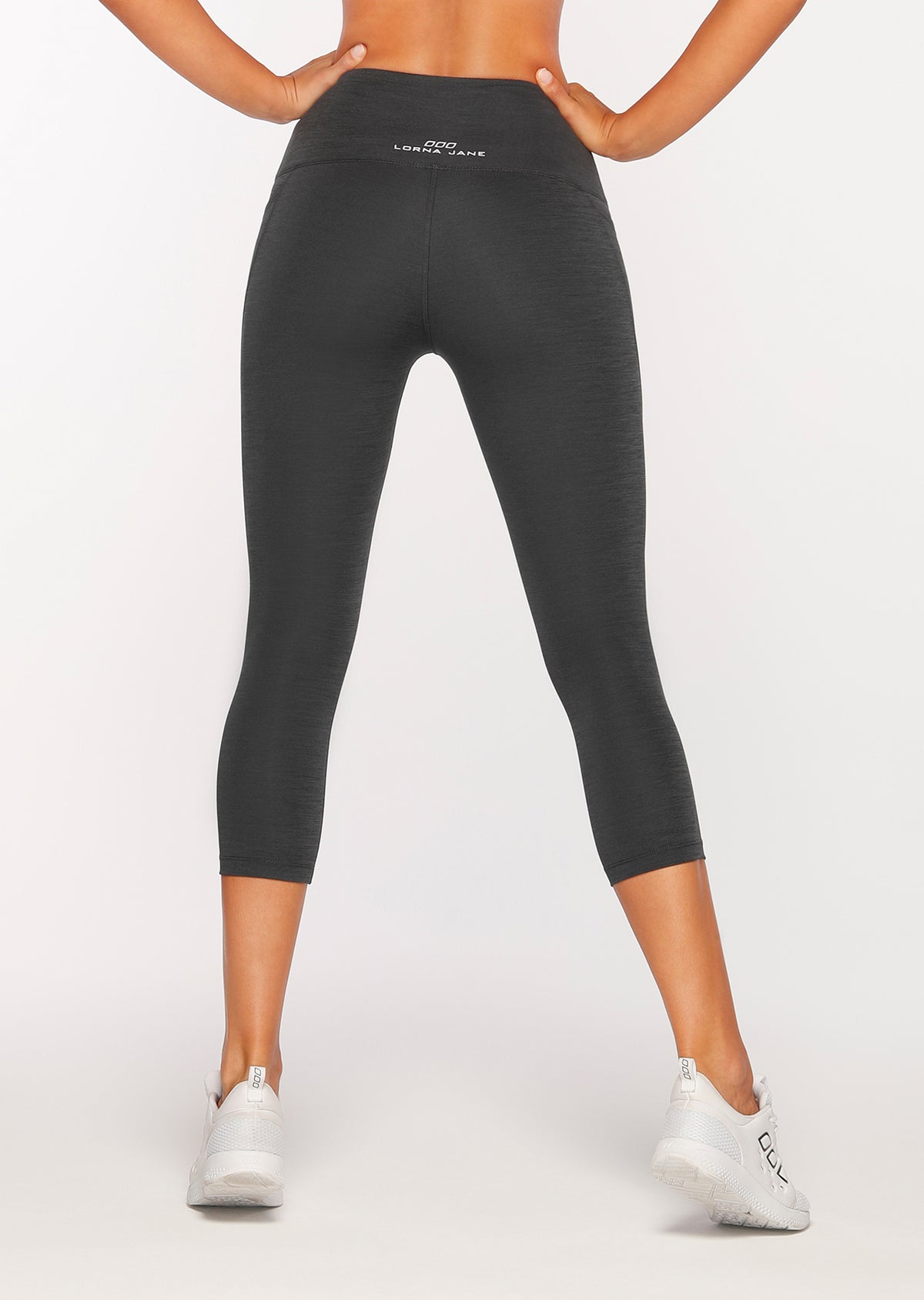 Lorna Jane Keep It Dry Core 7/8 Tight in Black Titanium Marl