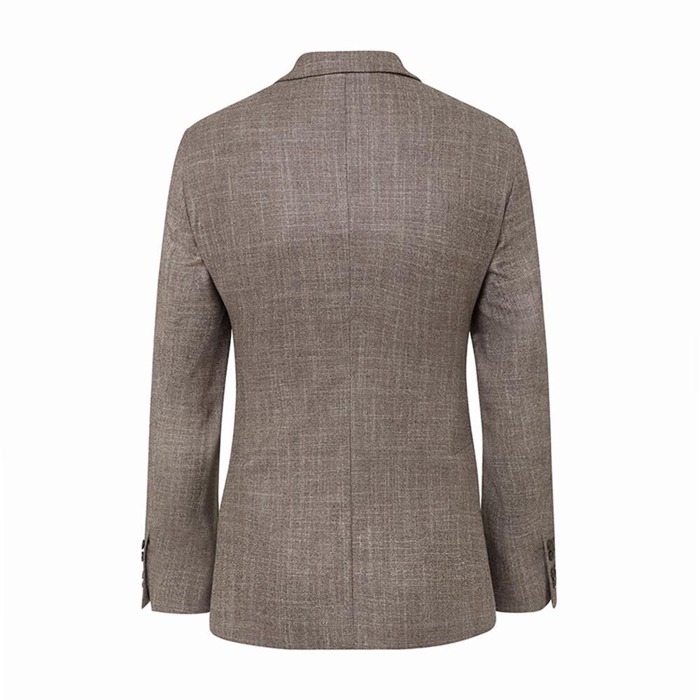 Men's Hackett, Mayfair Wool, Silk & Cashmere Texture Jacket in Brown