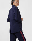 Lorna Jane It Girl Boyfriend Blazer in French Navy/White