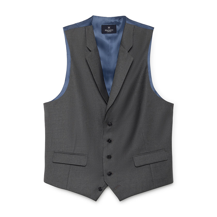 Men&#39;s Hackett, Mayfair Flannel Pow Waistcoat in Black &amp; White