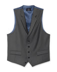 Men's Hackett, Mayfair Flannel Pow Waistcoat in Black & White