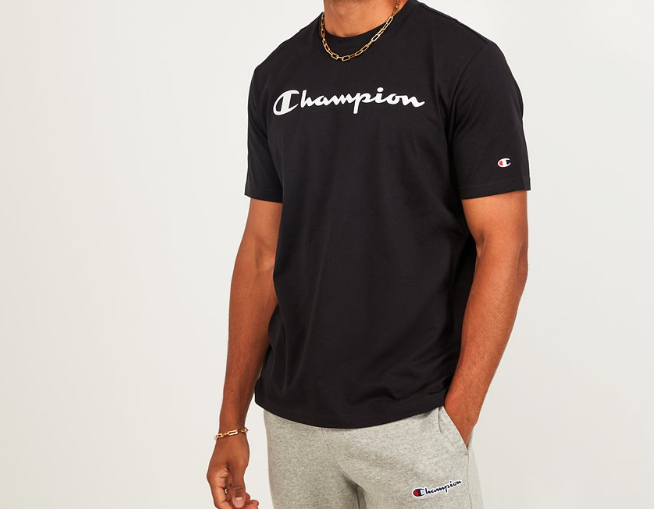 Mens Champion Tee in Black