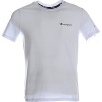 Mens Champion Small Logo Tee in White