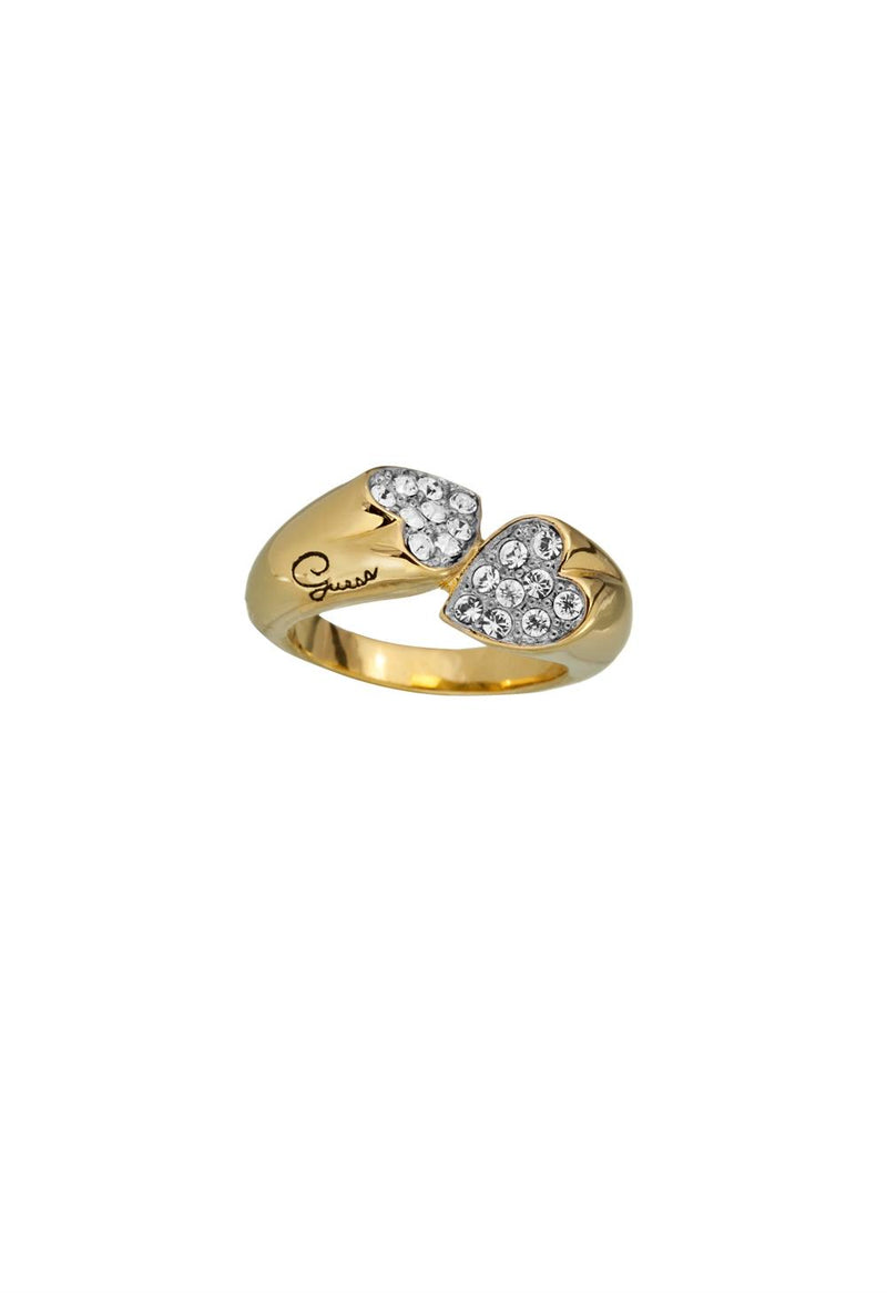 Guess ID Ladies Gold Heart Ring