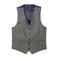 Men's Hackett, Mayfair Flannel Pow Waistcoat in Blue & Grey