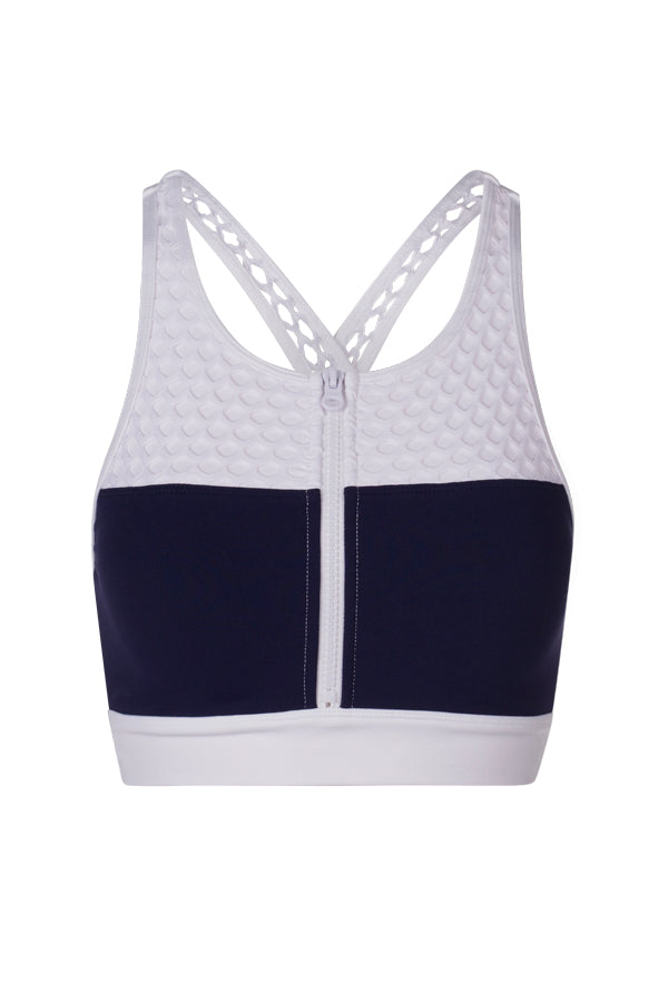 Lorna Jane Hamptons Sports Bra in Ink/White