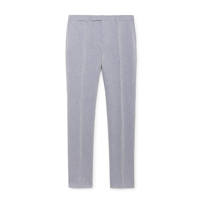 Men's Lightweight Cotton Stretch Trousers in Blue