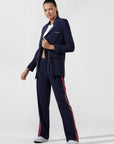 Lorna Jane It Girl Boyfriend Blazer in French Navy/White