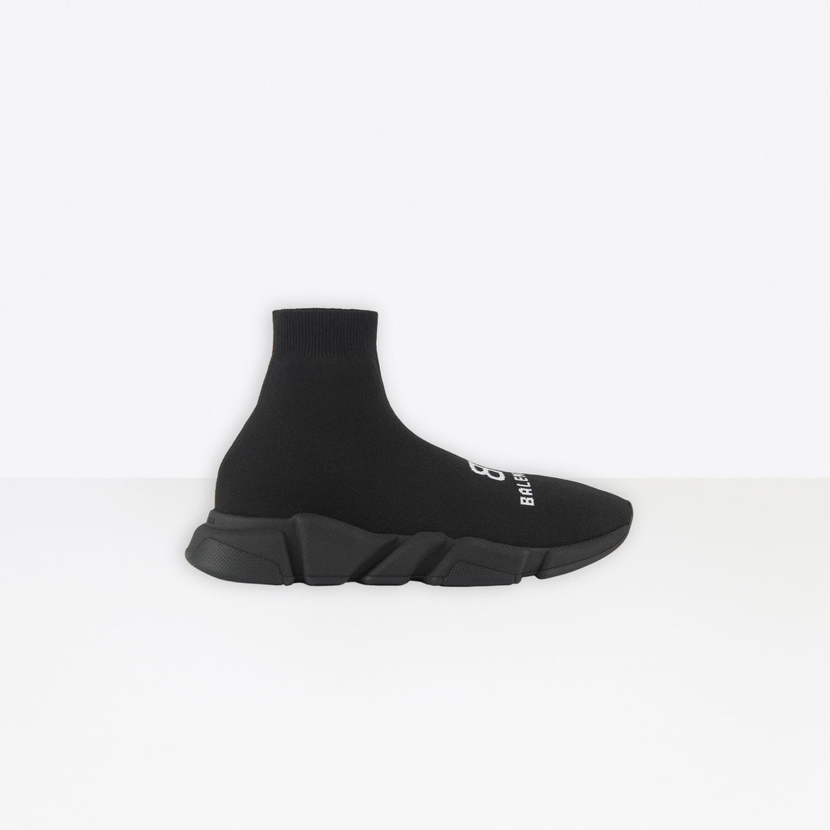 Balenciaga Womens Speed LT Recycle Knit/Sole MO in Black/White/Black