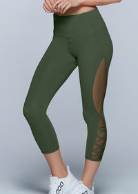 Lorna Jane Sienna Core 7/8 Tight in Light Khaki