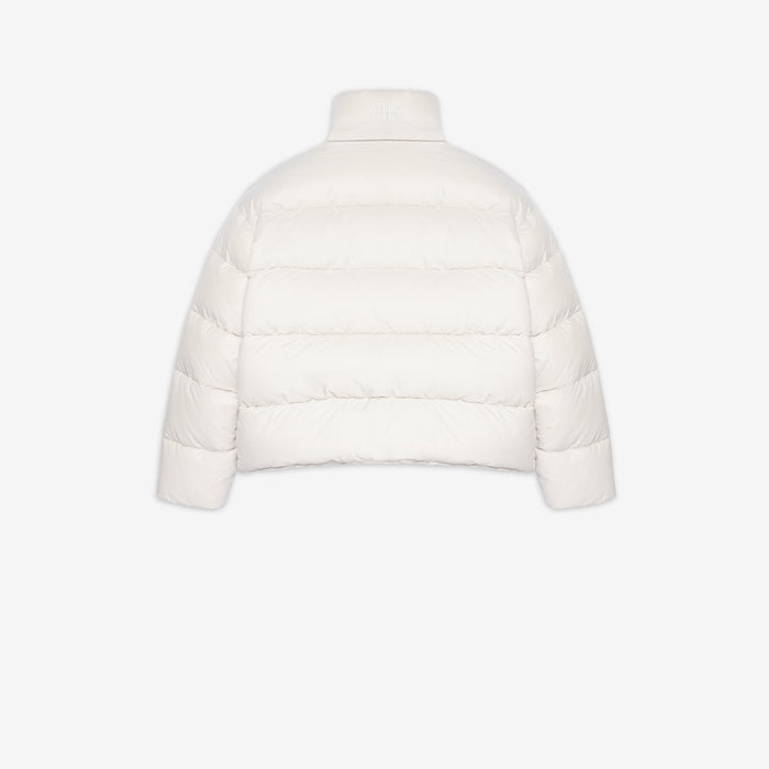 Balenciaga Womens BB Puffer in Chalky White