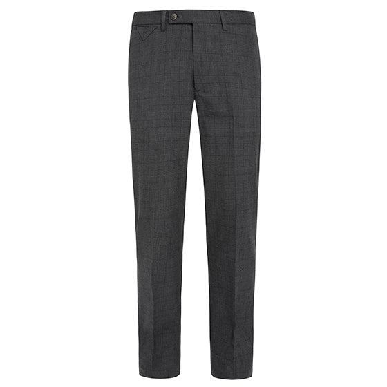 Men's Hackett Mayfair Cotton Trousers in Black & Grey