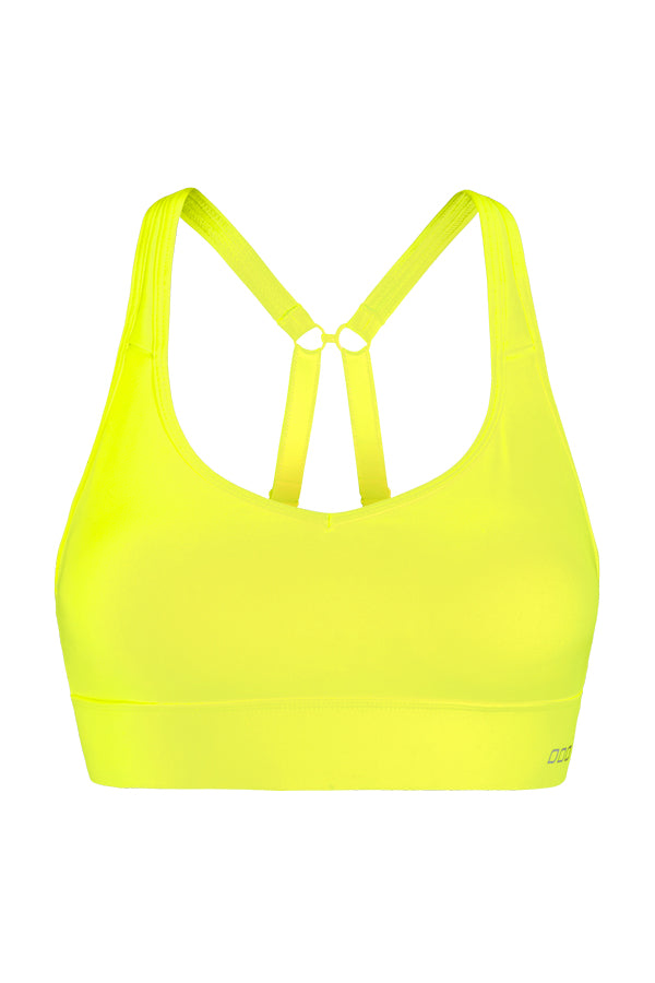 Lorna Jane Alice Sports Bra in Hyper Yellow