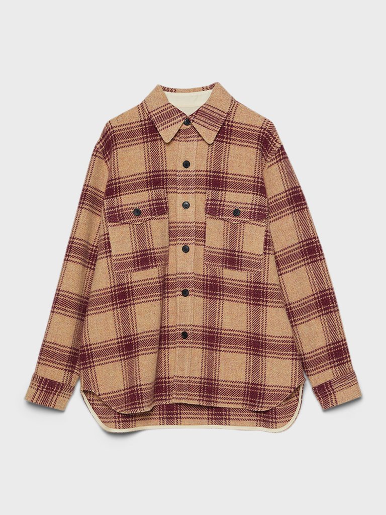 ISABEL MARANT ÉTOILE Fontizi Long Shirt Jacket In Plaid | Holt Renfrew