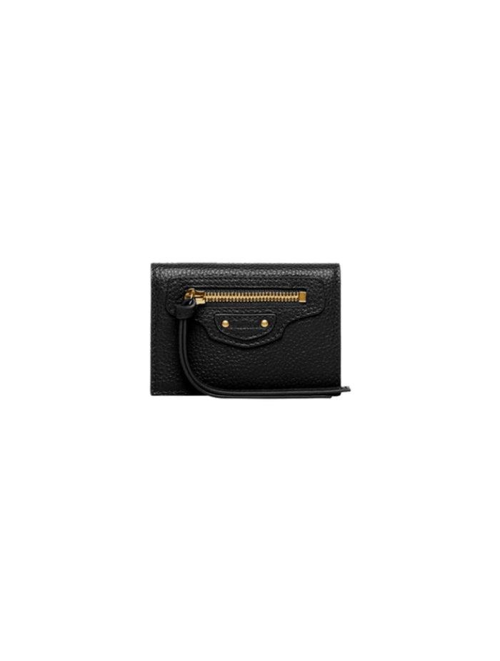 Balenciaga Womens Neo Classic Mini Wallet in Black