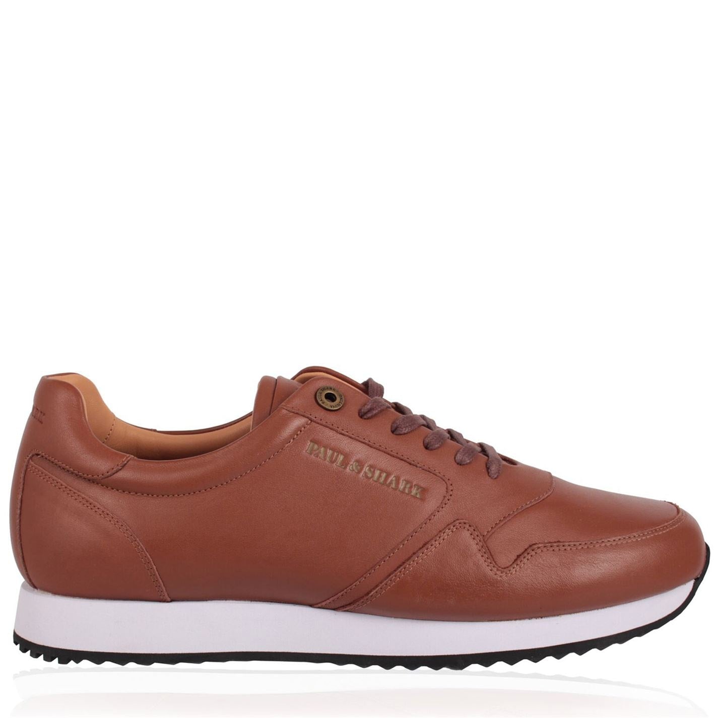 Mens Paul Shark Yachting Tigre Trainers in Tan White Sale Lab UK