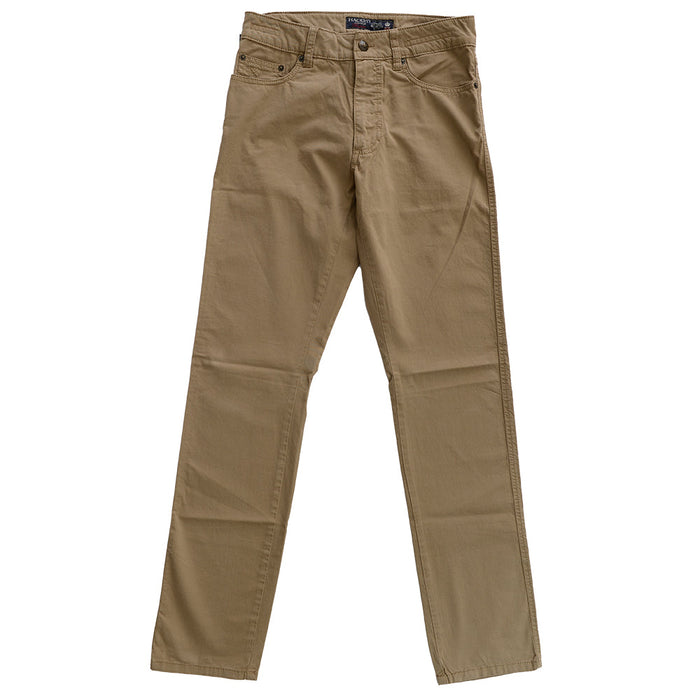 Men's Hackett Trinity Twill Trousers, 5 x Pocket in Sand