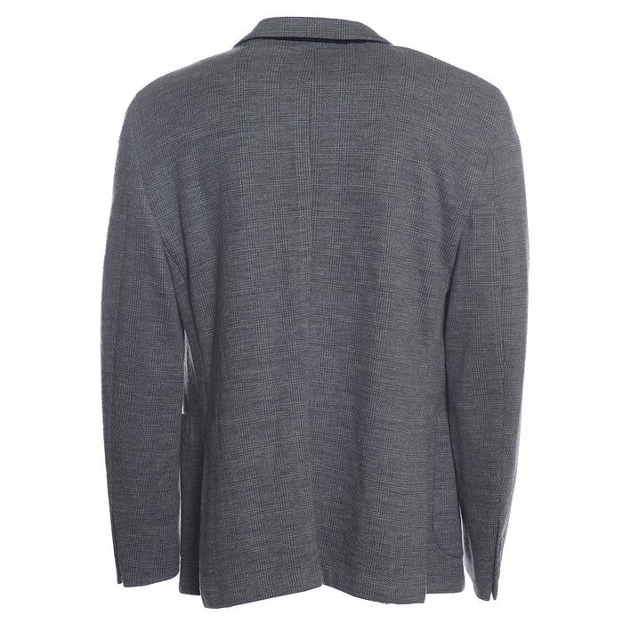 Men's Hackett, Linen Wool Windowpane Jacket in Grey