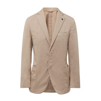 Men's Hackett, Garment-Dyed Stretch Cotton Jacket in Beige