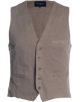 Men's Hackett, Tricotine Waistcoat in Taupe