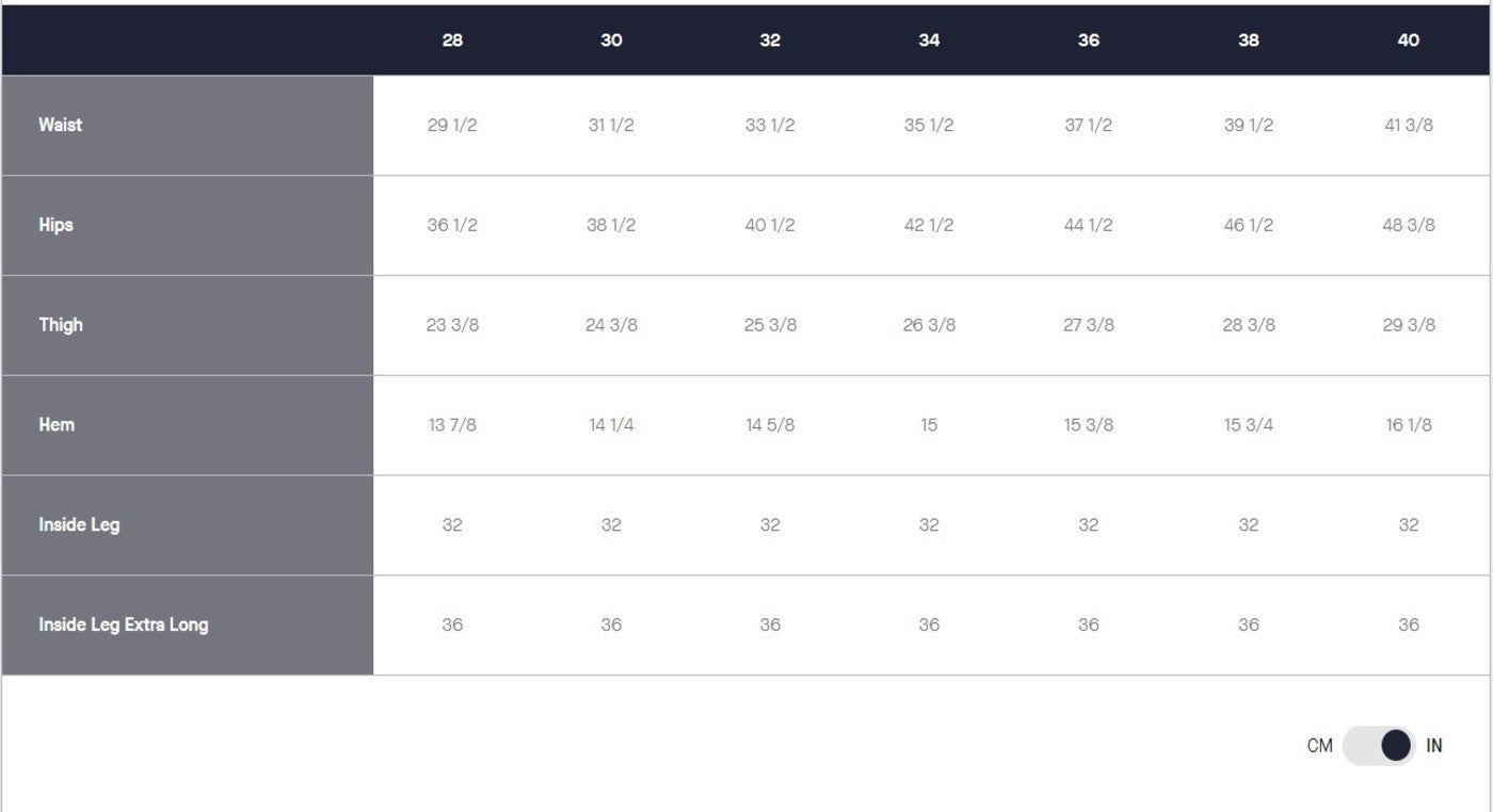 Hackett size best sale chart