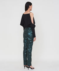 Outline London Womens The Lennox Trousers in Green