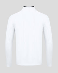 Mens Castore Long Sleeve Polo in Black/White