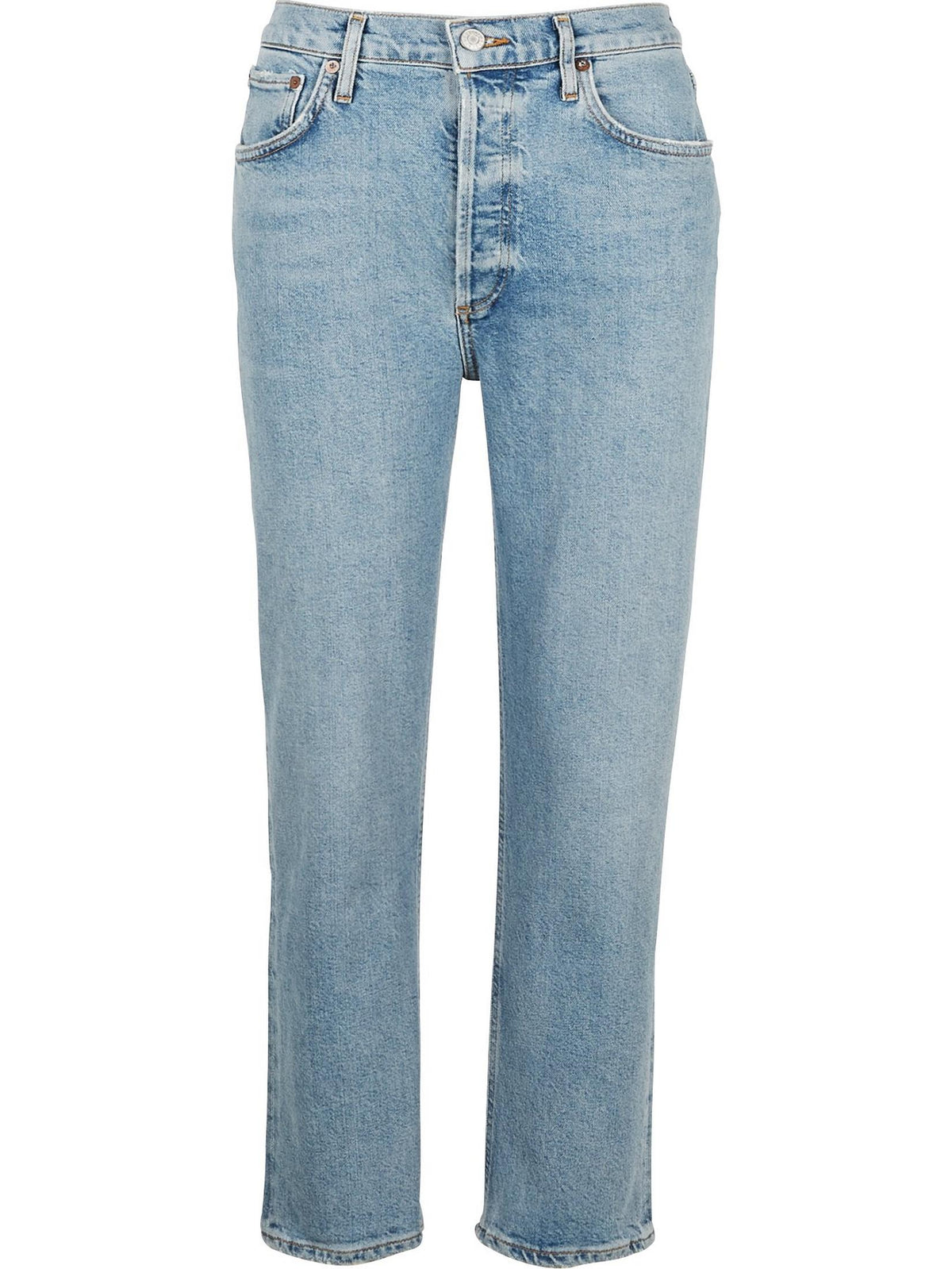 Womens Agolde Riley Crop Jeans in Denim