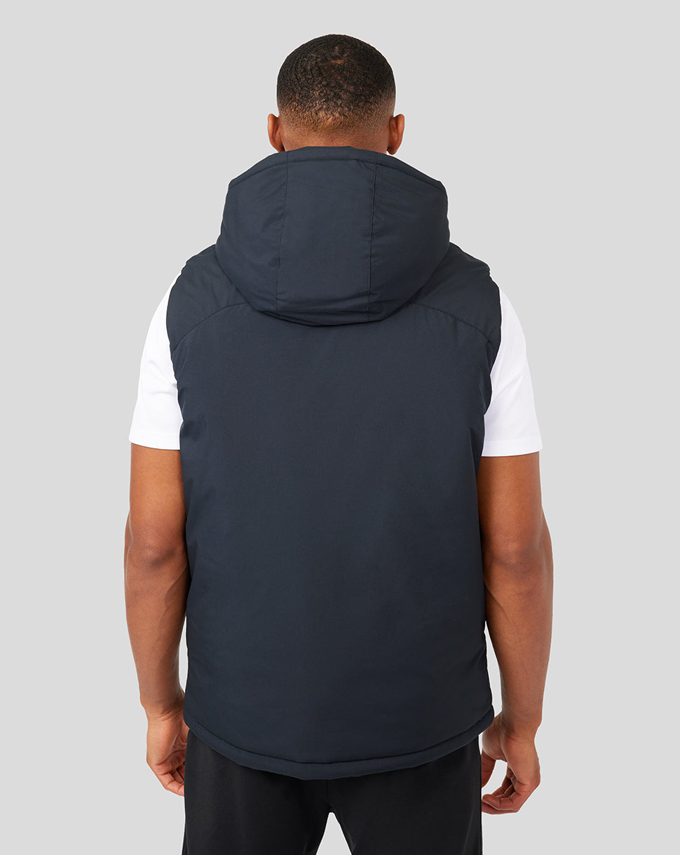 Mens Castore Hooded Gilet in Black