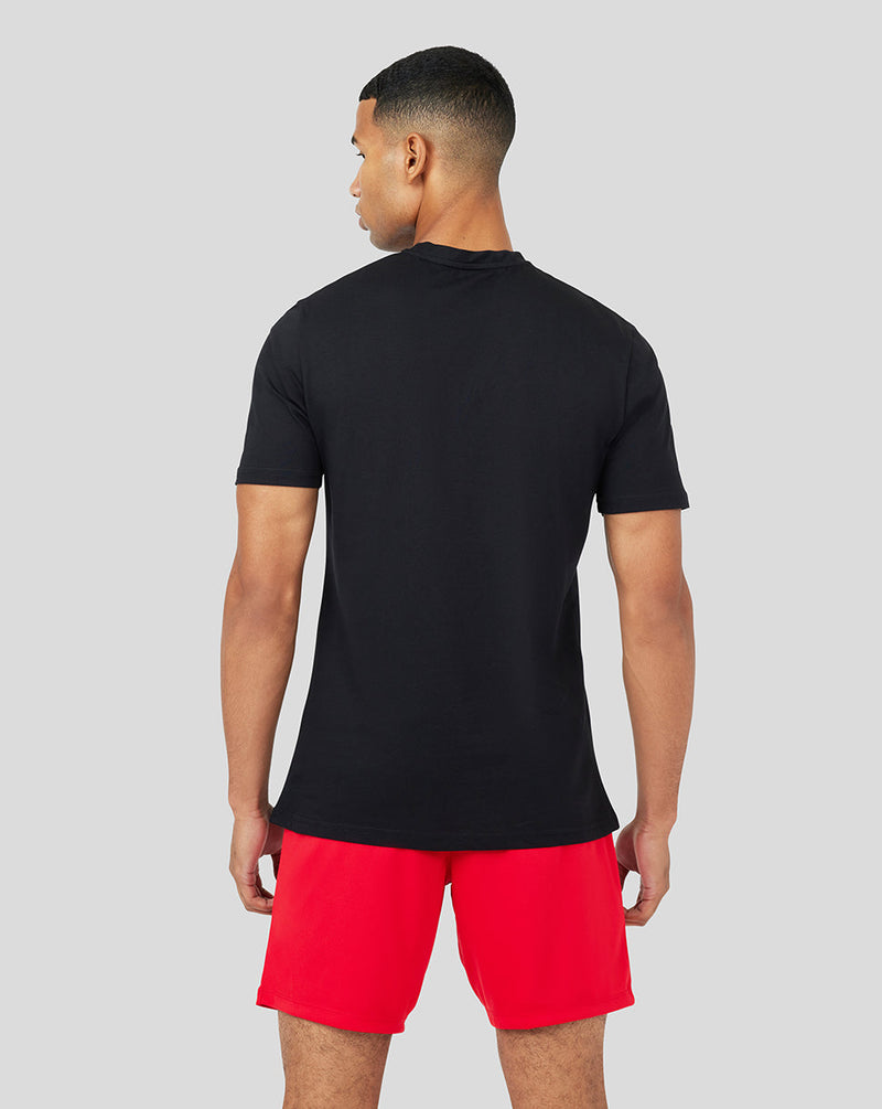 Mens Castore Cotton Leisure T-Shirt in Black