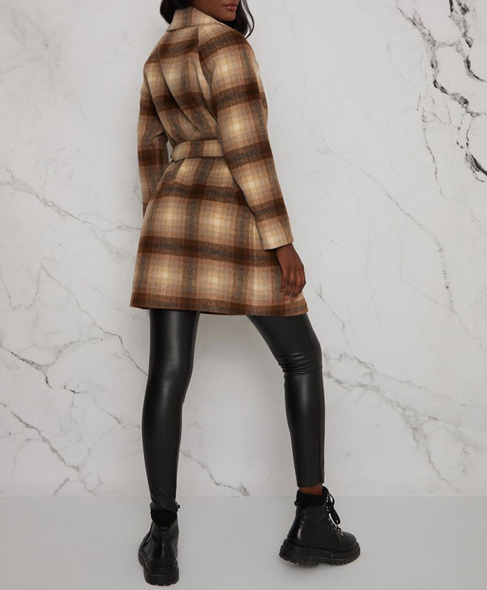 Womens Chi Chi London Coat in Brown