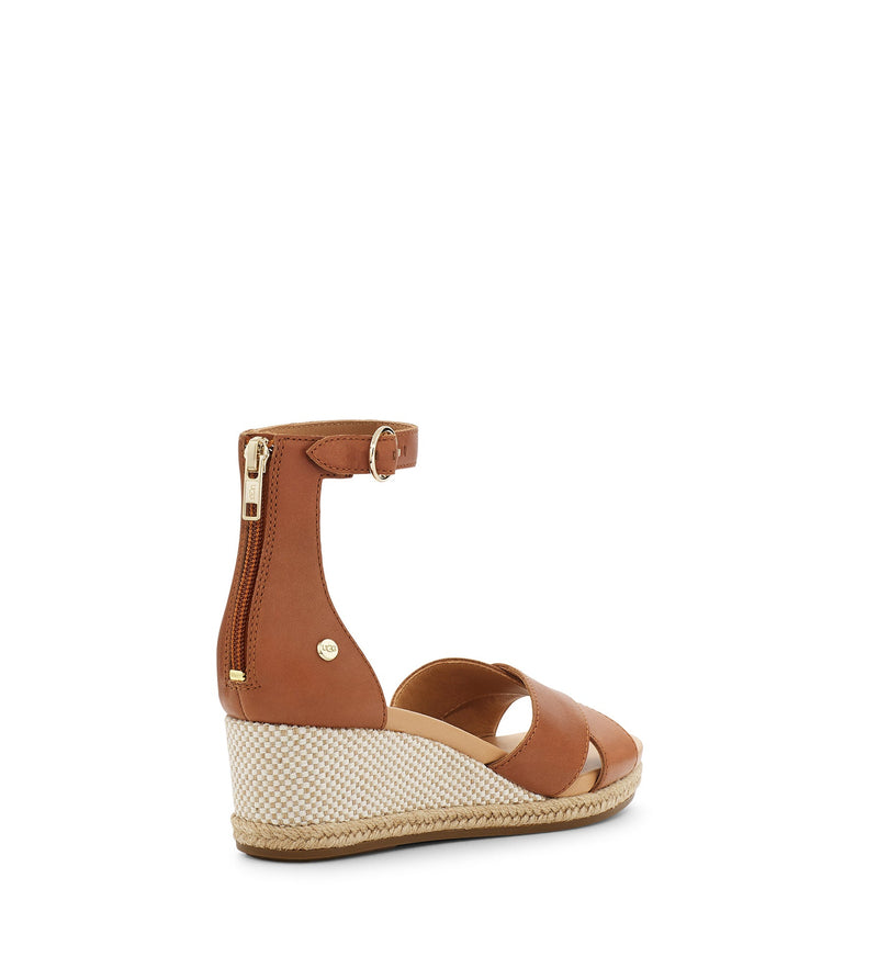 Womens Ugg Eugenia Wedge Sandals in Brown