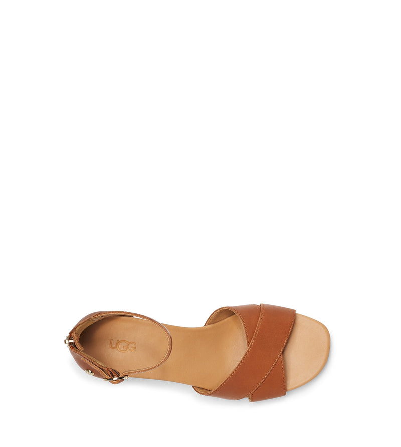 Womens Ugg Eugenia Wedge Sandals in Brown